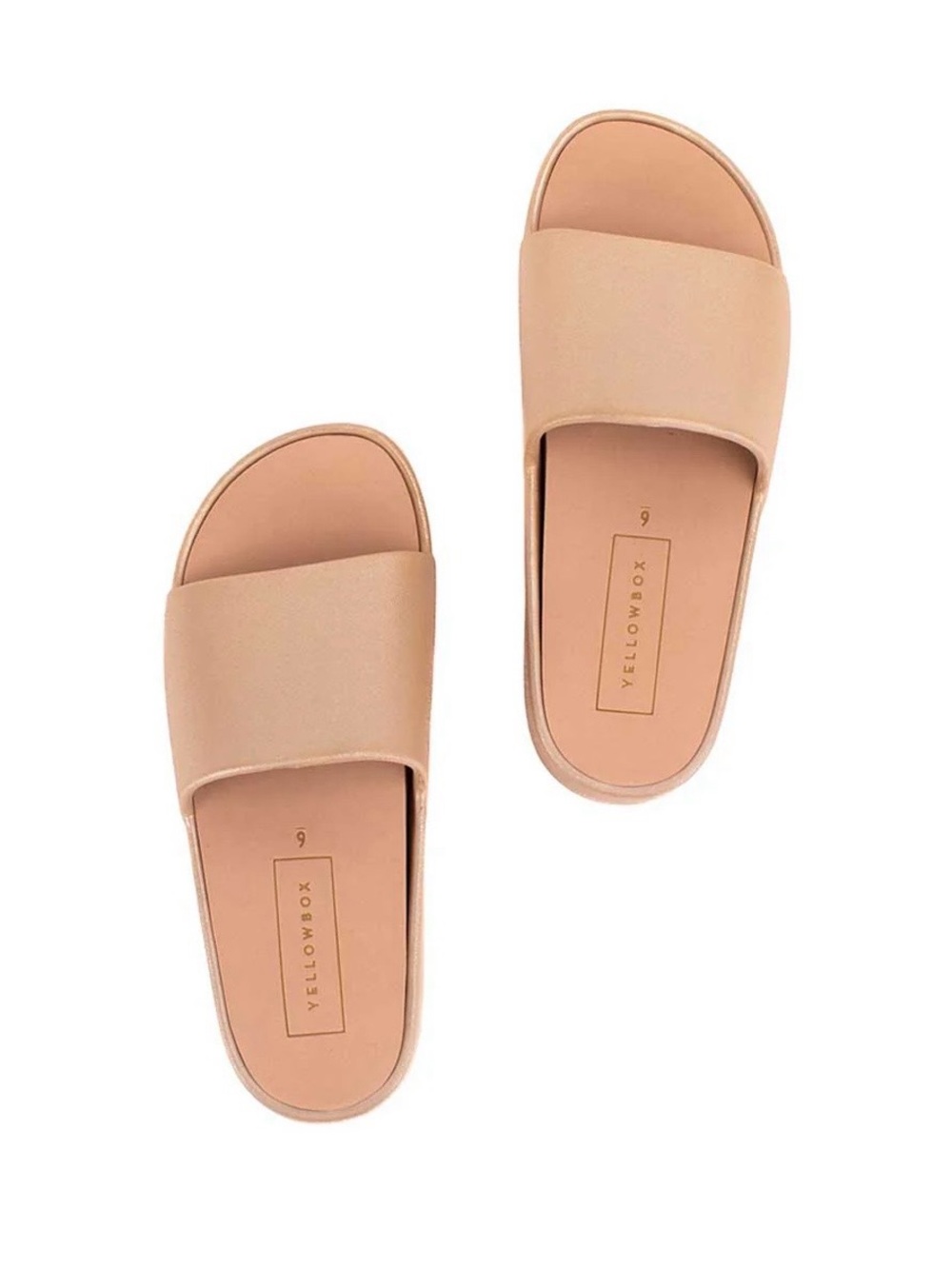 Yellow Box Blush Shimmer Slide Sandals